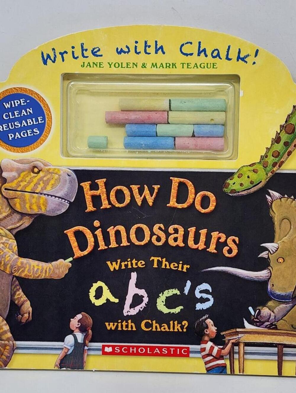 Kids Book - How do Dinosaurs Write ABCs With Chalk?